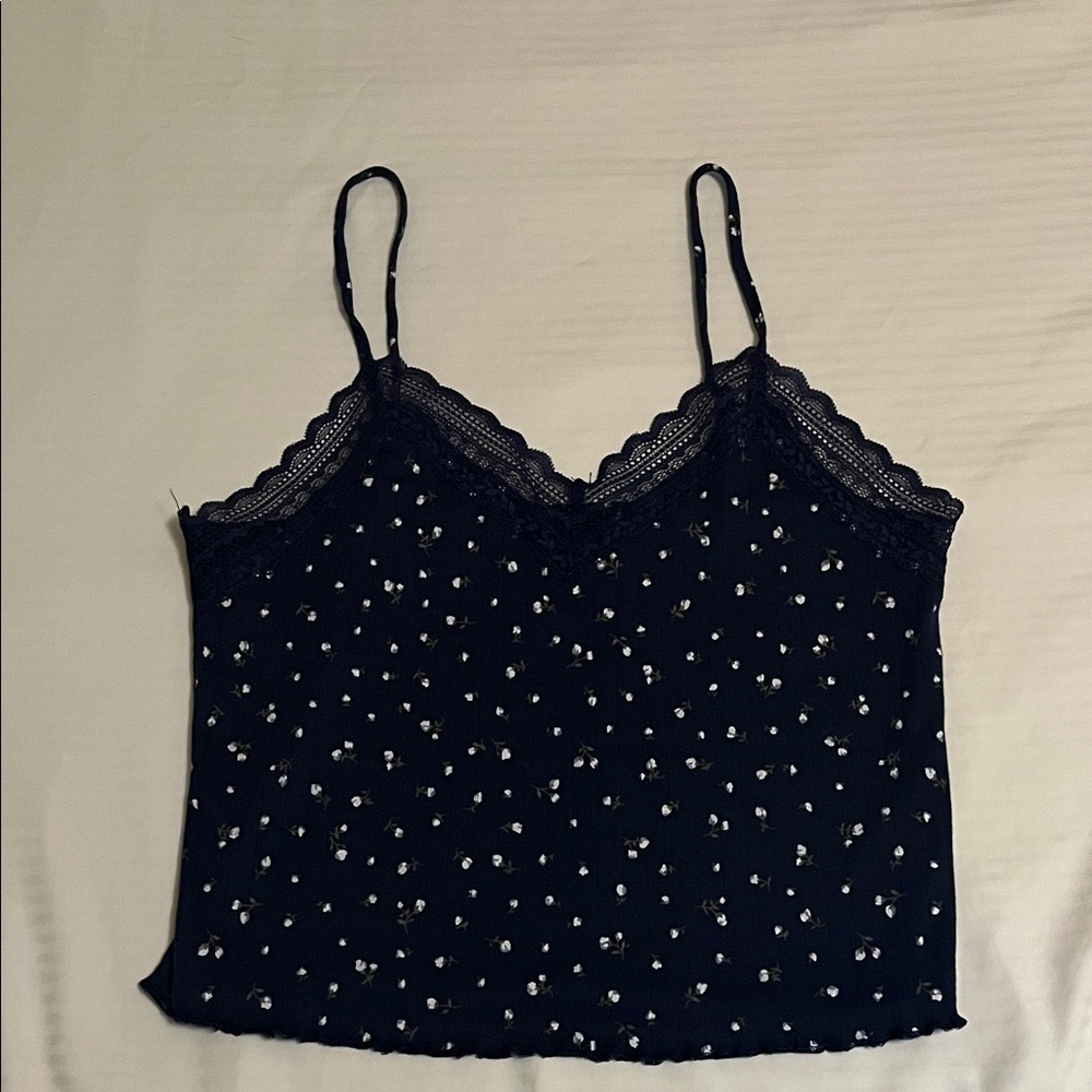 No Boundaries Black Floral Lace Camisole